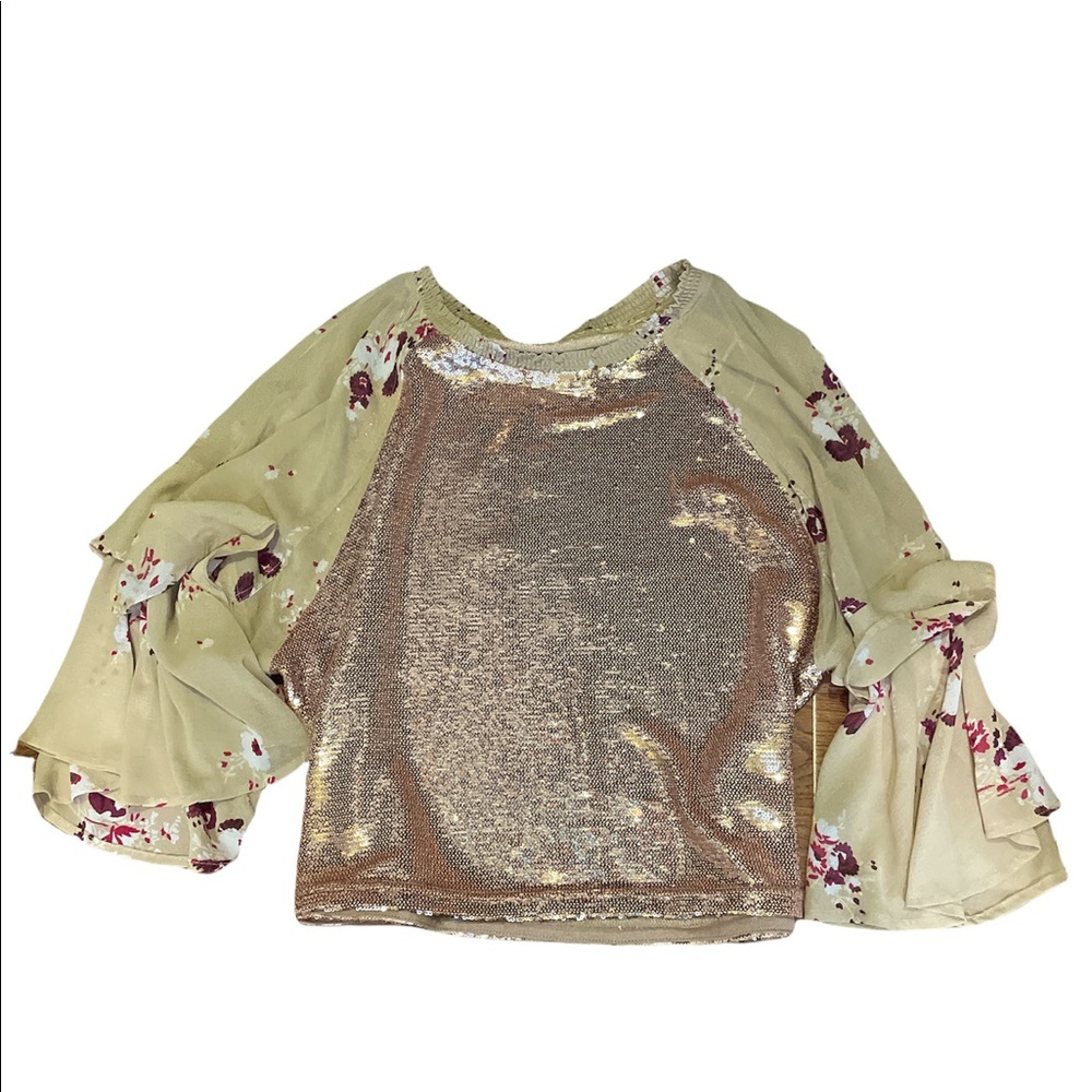 Free People NWT sequins blouse